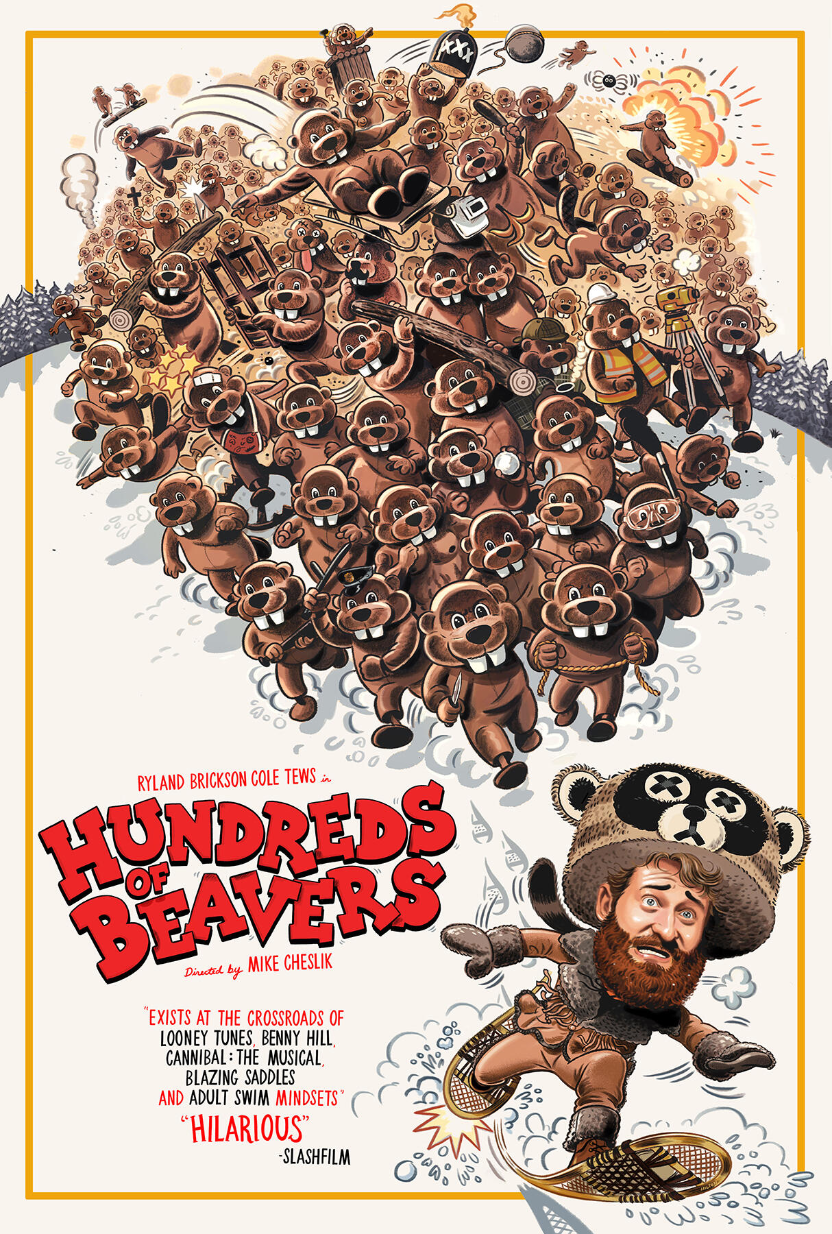 HUNDREDS OF BEAVERS (2022) Official Poster
